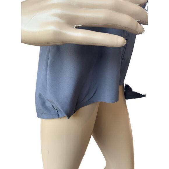 SKORO Gray Sleeveless High Neck Button Front Detail Tank Top Size Small - Picture 4 of 15